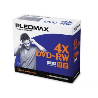 DVD-RW Samsung Pleomax 4.7GB, Jewel Case, 5 Bucati DVD-RW Samsung Pleomax 4.7GB, Jewel Case, 5 Bucati