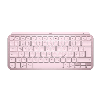 Tastatura Wireless Noua LOGITECH MX Keys Mini, USB, Bluetooth, Layout Germana, Roz