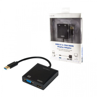 Adaptor USB 3.0 (T) - HDMI (M) / VGA (M)