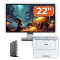 Pachet PC Second Hand HP T630 Thin Client, AMD GX-420GI 2.00GHz, 8GB DDR4, 128GB SSD + Monitor 22" & Imprimanta Brother HL-L6300DW