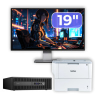 Pachet Calculator Second Hand HP Prodesk 600 G2 SFF, Intel Core i3-6100 3.70GHz, 8GB DDR4, 240GB SSD + Monitor 19" & Imprimanta Brother HL-L6300DW