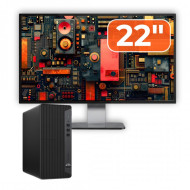 Pachet Calculator Second Hand HP EliteDesk 800 G6 Tower, Intel Core i5-10400F 2.90 - 4.30GHz, 16GB DDR4, Placa Video AMD Radeon R7 430 2GB, 256GB SSD + Monitor 22"