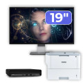 Pachet Calculator Second Hand HP EliteDesk 800 G6 Mini PC, Intel Core i5-10500T 2.30 - 3.80GHz, 8GB DDR4, 256GB SSD + Monitor 19" & Imprimanta Brother HL-L6300DW