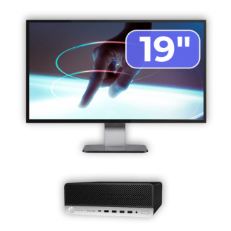 Pachet Calculator Second Hand HP ProDesk 600 G3 SFF, Intel Core i5-6500 3.20GHz, 8GB DDR4, 256GB SSD + Monitor 19"