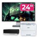 Pachet Calculator Second Hand HP ProDesk 600 G3 SFF, Intel Core i5-6500 3.20GHz, 8GB DDR4, 256GB SSD + Monitor 24" & Imprimanta Brother HL-L6300DW