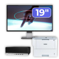 Pachet Calculator Second Hand HP ProDesk 600 G3 SFF, Intel Core i3-6100 3.70GHz, 8GB DDR4, 256GB SSD, DVD-ROM + Monitor 19" & Imprimanta Brother HL-L6300DW