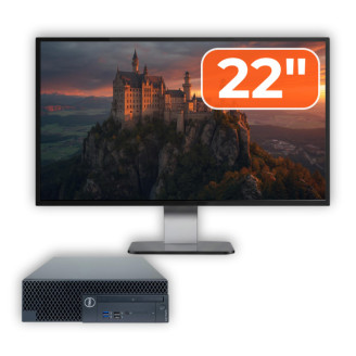 Pachet Calculator Second Hand DELL OptiPlex 3070 SFF, Intel Core i3-9100 3.60 - 4.20GHz, 8GB DDR4, 256GB SSD + Monitor 22"
