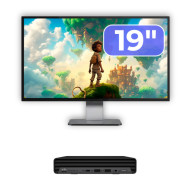 Pachet Calculator Second Hand HP ProDesk 400 G6 Mini, Intel Core i5-10500T 2.30 - 3.80GHz, 8GB DDR4, 256GB SSD + Monitor 19"