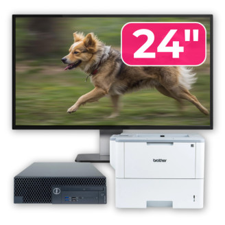 Pachet Calculator Second Hand DELL OptiPlex 3070 SFF, Intel Core i3-9100 3.60 - 4.20GHz, 8GB DDR4, 256GB SSD + Monitor 24" + Imprimanta Brother HL-L6300DW