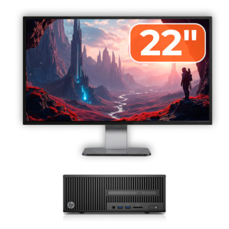 Pachet Calculator Second Hand HP 280 G2 SFF, Intel Core i5-6400 2.70GHz, 8GB DDR4, 500GB HDD, DVD-ROM + Monitor 22"