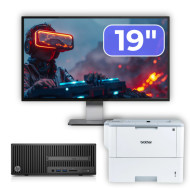 Pachet Calculator Second Hand HP 280 G2 SFF, Intel Core i5-6400 2.70GHz, 8GB DDR4, 500GB HDD, DVD-ROM + Monitor 19" & Imprimanta Brother HL-L6300DW