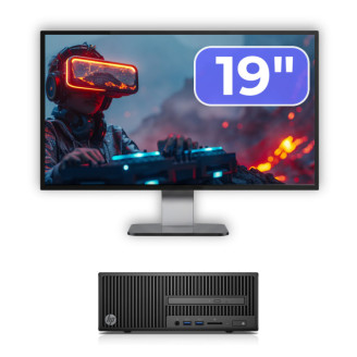 Pachet Calculator Second Hand HP 280 G2 SFF, Intel Core i3-6100 3.70GHz, 8GB DDR4, 500GB HDD, DVD-ROM + Monitor 19"