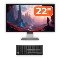 Pachet Calculator Second Hand HP 280 G2 SFF, Intel Core i3-6100 3.70GHz, 8GB DDR4, 500GB HDD, DVD-ROM + Monitor 22"