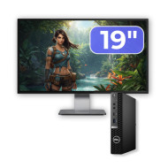 Pachet Calculator Second Hand DELL OptiPlex 7080 Mini PC, Intel Core i5-10500T 2.30 - 3.80GHz, 8GB DDR4, 256GB SSD + Monitor 19"