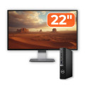 Pachet Calculator Second Hand DELL OptiPlex 7080 Mini PC, Intel Core i5-10500T 2.30 - 3.80GHz, 8GB DDR4, 256GB SSD + Monitor 22"