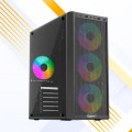 OptimX Prime 3 – Carcasa ATX cu Design Premium, Sticlă Temperată și 4 Ventilatoare RGB instalate