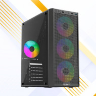 OptimX Prime 3 – Carcasa ATX cu Design Premium, Sticlă Temperată și 4 Ventilatoare RGB instalate
