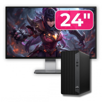 Pachet Calculator Second Hand HP ProDesk 400 G7 MT, Intel Core i5-10500 3.10-4.50GHz, 8GB DDR4, 256GB SSD + Monitor 24"