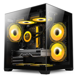 Sistem PC Gaming OptimX Gold Ambra, Intel Core i3-9100 3.60 - 4.20GHz, 16GB DDR4, 512GB SSD, Radeon RX 580 8GB, Windows 11 Pro