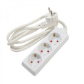 Prelungitor Spacer, Schuko x 3, conectare prin Schuko (T), cablu 1.5 m, 16 A, protectie copii, alb Prelungitor Spacer, Schuko x 3, conectare prin Schuko (T), cablu 1.5 m, 16 A, protectie copii, alb