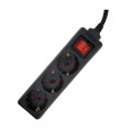 Prelungitor Spacer, Schuko x 3, conectare prin Schuko (T), intrerupator, cablu 1.5 m, 16 A, protectie copii, negru Prelungitor Spacer, Schuko x 3, conectare prin Schuko (T), intrerupator, cablu 1.5 m, 16 A, protectie copii, negru
