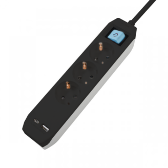 Prelungitor cu USB Spacer PP-3-30B-TC-USB, Schuko x 3, Type-C x1, USB 3.1A x 1, cablu 3m, 16A, max. 3500W, protectie copii, intrerupator, Negru Prelungitor cu USB Spacer PP-3-30B-TC-USB, Schuko x 3, Type-C x1, USB 3.1A x 1, cablu 3m, 16A, max. 3500W, protectie copii, intrerupator, Negru