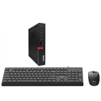 PC Refurbished Lenovo ThinkCentre M720q MiniPC, Intel Core i5-9400T 1.80 - 3.40GHz, 8GB DDR4, 256GB SSD NVMe + Windows 11 Pro + cadou tastatura si mouse OptimX Pro KM500